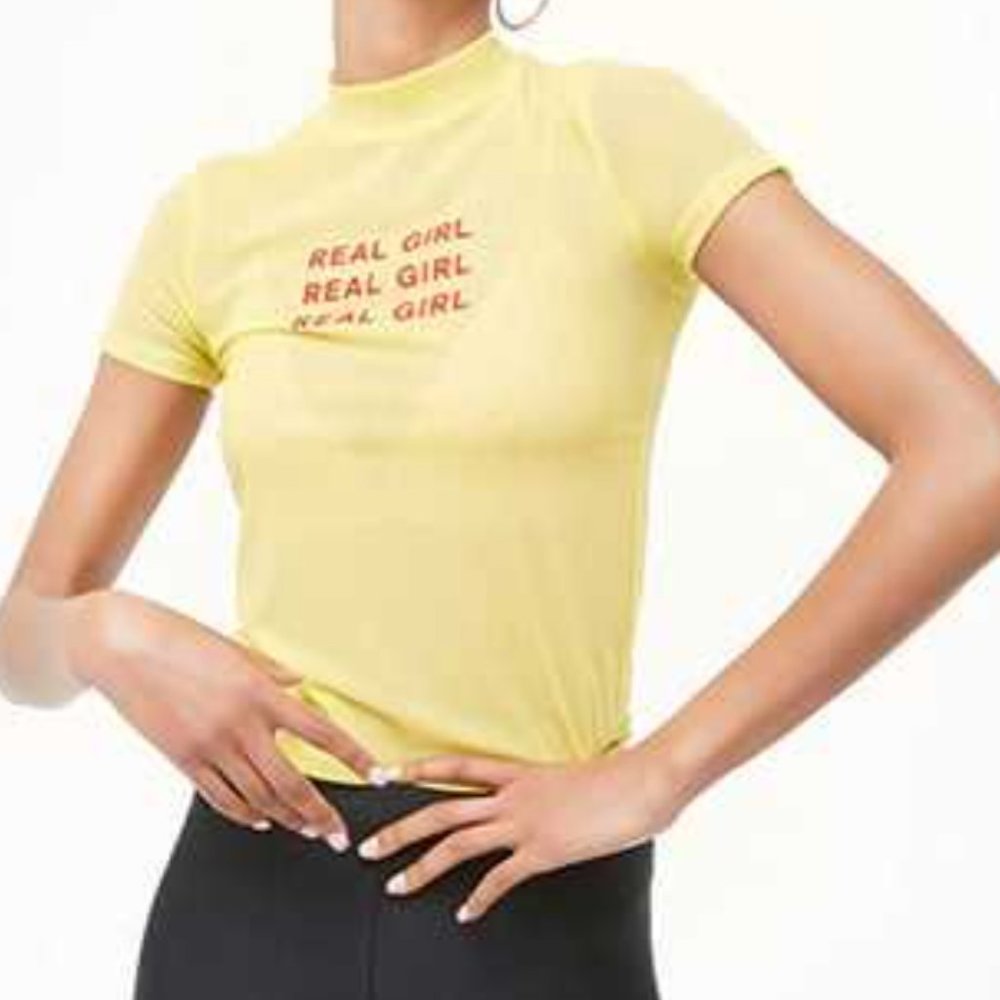 "REAl GIRL" Sheer T-Shirt